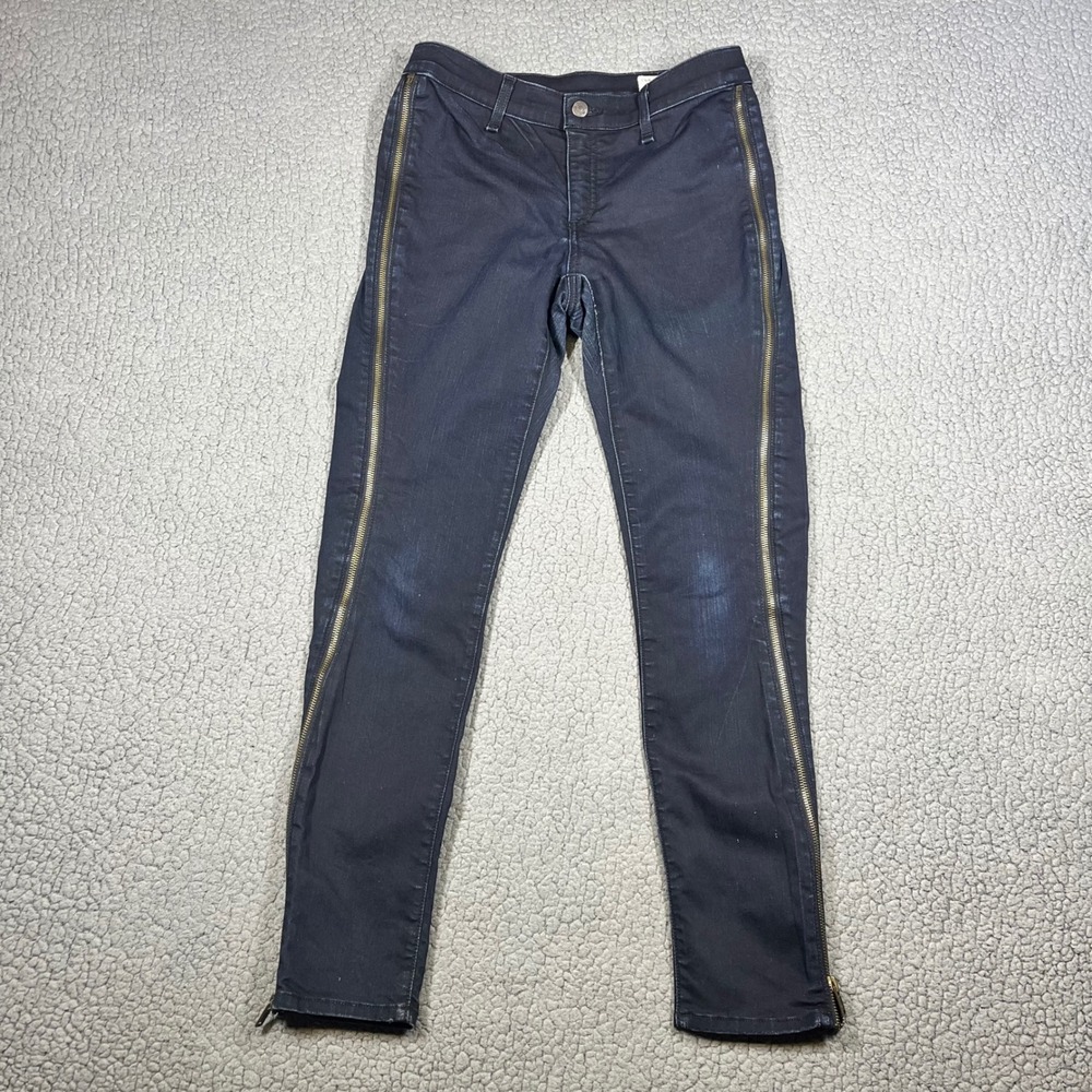 Rag & Bone Skinny Jeans Womens 28 Midnight Indigo Side Zip Made in USA